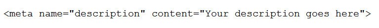 HTML тег мета-описания